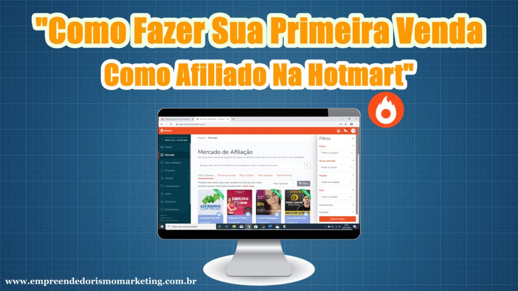 primeira venda como afiliado na hotmart 1024x576 - Como Fazer a Primeira VENDA COMO AFILIADO - Hotmart